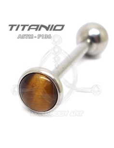 Barbell OJO DE TIGRE - Titanio