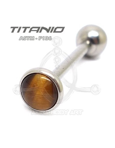 Barbell OJO DE TIGRE - Titanio