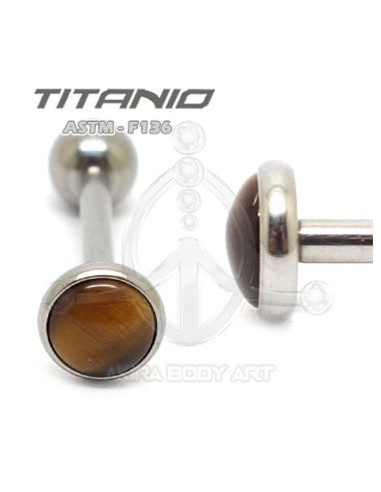 Barbell OJO DE TIGRE - Titanio