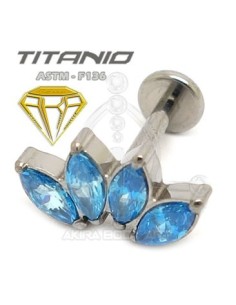 Labret PETALOS (Titanio Rosca interna)