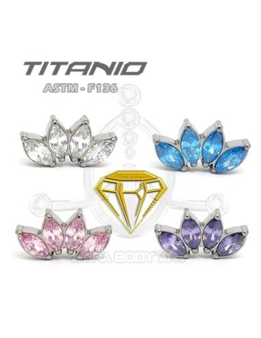 Labret PETALOS (Titanio Rosca interna)