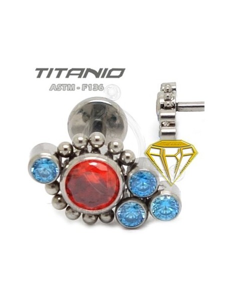 Labret JOYAS Colores con Bolas - Titanio Labret JOYAS Colores con Bolas - Titanio
