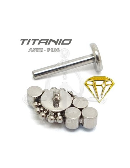 Labret JOYAS Colores con Bolas - Titanio Labret JOYAS Colores con Bolas - Titanio