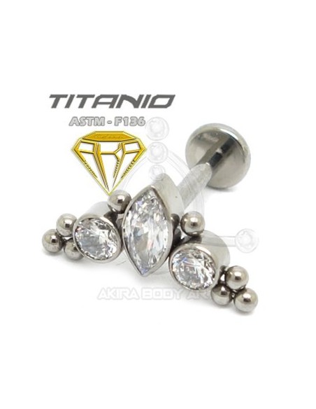 Labret JOYAS con Bolas - Titanio Labret JOYAS con Bolas - Titanio