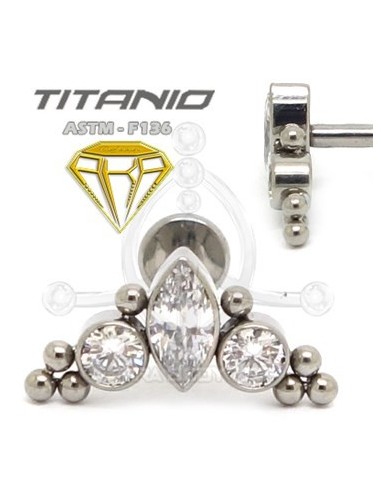 Labret JOYAS con Bolas - Titanio