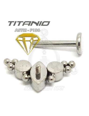 Labret JOYAS con Bolas - Titanio