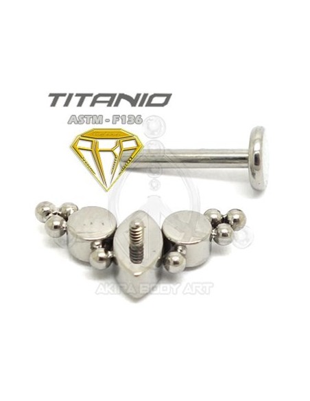 Labret JOYAS con Bolas - Titanio Labret JOYAS con Bolas - Titanio