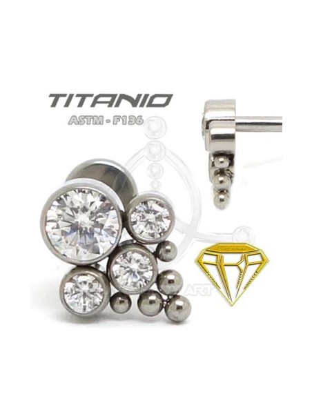 Labret 4 JOYAS con Bolas - Titanio (2) Labret 4 JOYAS con Bolas - Titanio (2)