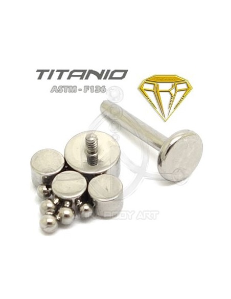 Labret 4 JOYAS con Bolas - Titanio (2) Labret 4 JOYAS con Bolas - Titanio (2)