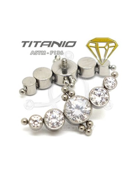 Repuesto  LUNA DE CRISTAL con Bolas - Titanio