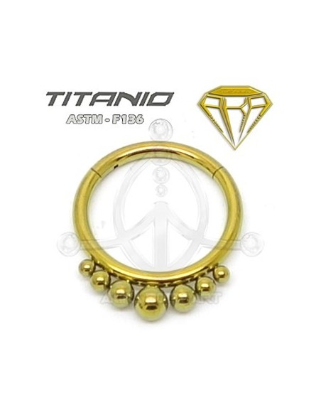 Aro Segmentado bolas – Anodizado Oro