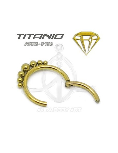 Aro Segmentado bolas – Anodizado Oro