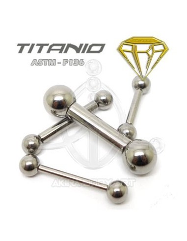 Barbell Titanio. Rosca Interna - GROSOR