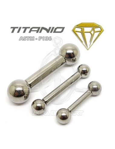Barbell Titanio. Rosca Interna - GROSOR