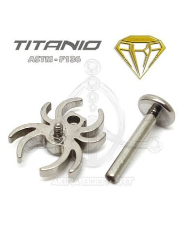 Labret ARAÑA. Rosca Interna