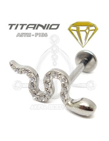 Labret SERPIENTE. Rosca Interna