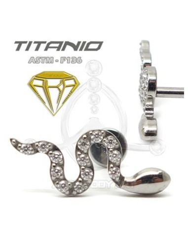 Labret SERPIENTE. Rosca Interna