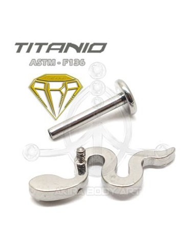 Labret SERPIENTE. Rosca Interna