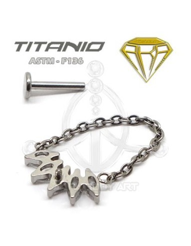 Labret corona de joyas con cadena