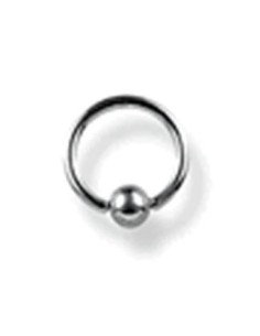 Aro con bola titanio crudo