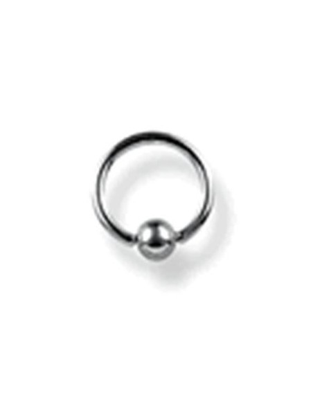 Aro con bola titanio crudo