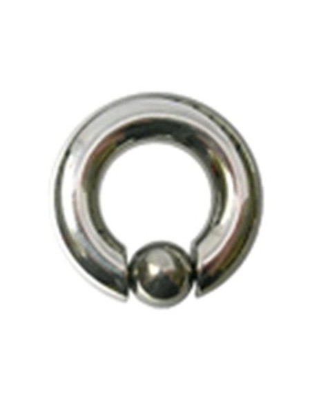 Aro con bola titanio crudo