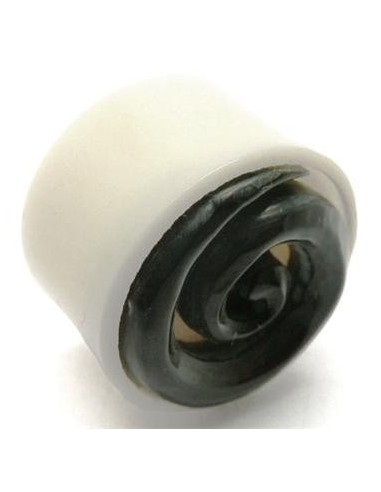 Dilatador hueso blanco con espiral relieve negra