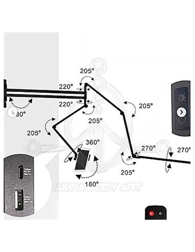 Lámpara Led PARED + Soporte Ipad