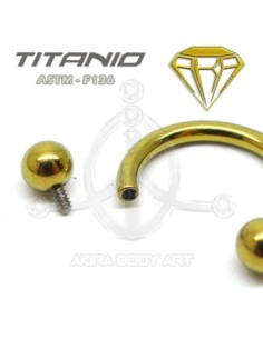Circular Barbell Titanio R. Interna - ANOD. ORO