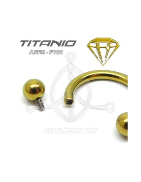 Circular Barbell Titanio R. Interna - ANOD. ORO Circular Barbell Titanio R. Interna - ANOD. ORO