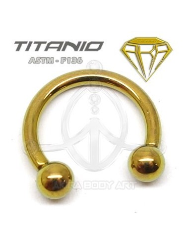 Circular Barbell Titanio R. Interna - ANOD. ORO
