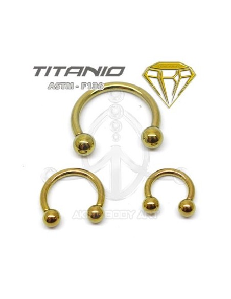 Circular Barbell Titanio R. Interna - ANOD. ORO Circular Barbell Titanio R. Interna - ANOD. ORO