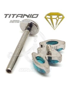Labret 3 Pétalos - Titanio Rosca Interna 2