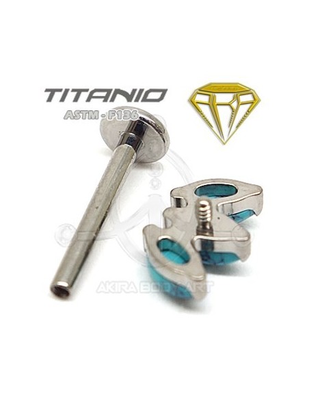 Labret 3 Pétalos - Titanio Rosca Interna Labret 3 Pétalos - Titanio Rosca Interna