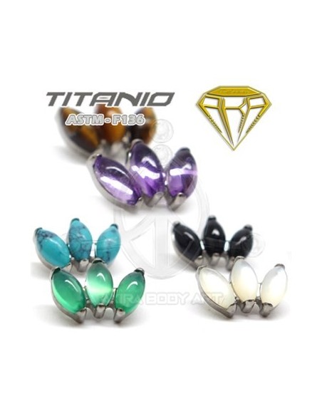 Labret 3 Pétalos - Titanio Rosca Interna Labret 3 Pétalos - Titanio Rosca Interna