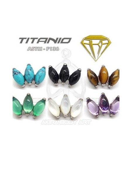 Labret 3 Pétalos - Titanio Rosca Interna Labret 3 Pétalos - Titanio Rosca Interna