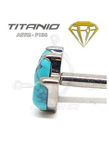 Labret 3 Pétalos - Titanio Rosca Interna