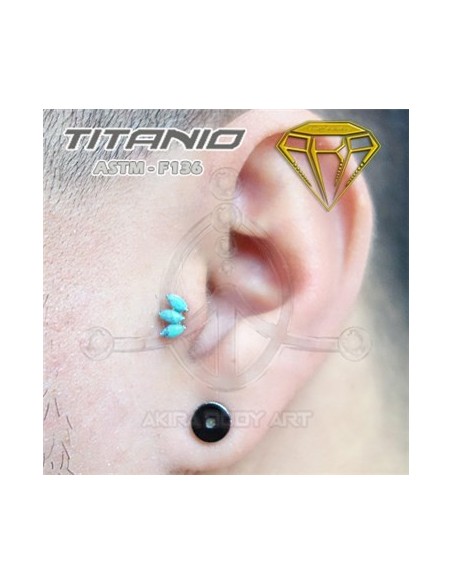 Labret 3 Pétalos - Titanio Rosca Interna Labret 3 Pétalos - Titanio Rosca Interna