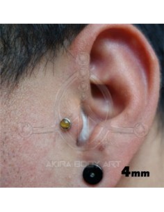 Labret titanio ROSCA INTERNA - OJO DE TIGRE 2