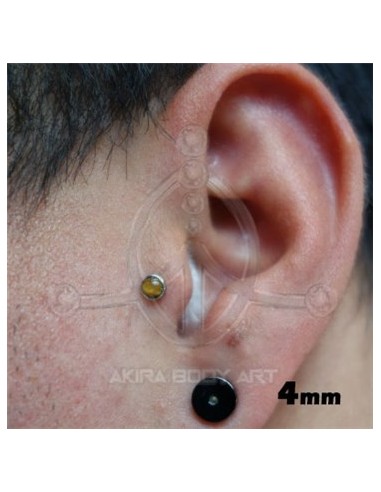 Labret titanio ROSCA INTERNA - OJO DE TIGRE