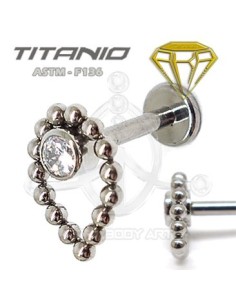 Labret Lágrima y Joya  – Titanio Rosca Interna