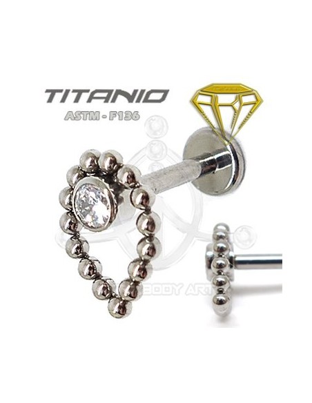 Labret Lágrima y Joya  – Titanio Rosca Interna Labret Lágrima y Joya  – Titanio Rosca Interna