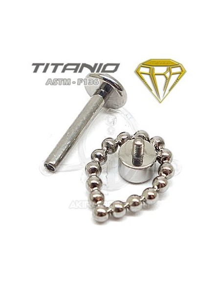 Labret Lágrima y Joya  – Titanio Rosca Interna Labret Lágrima y Joya  – Titanio Rosca Interna