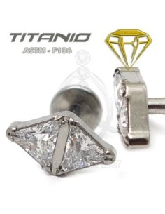 Labret Rombo Joyas – Titanio Rosca Interna 2