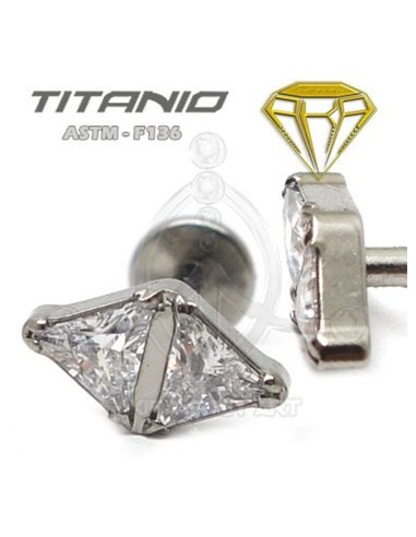 Labret Rombo Joyas – Titanio Rosca Interna