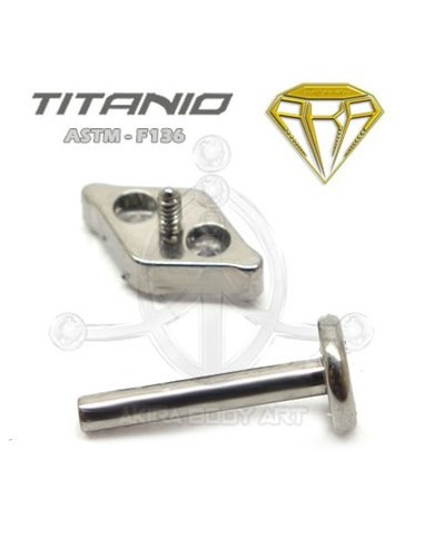 Labret Rombo Joyas – Titanio Rosca Interna