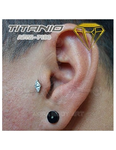 Labret Rombo Joyas – Titanio Rosca Interna