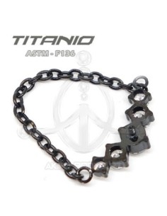 Repuesto corona de joyas con cadena - NEGRO 2
