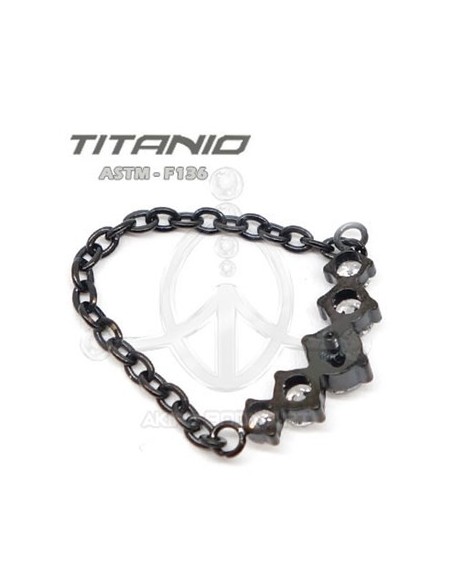 Repuesto corona de joyas con cadena - NEGRO Repuesto corona de joyas con cadena - NEGRO