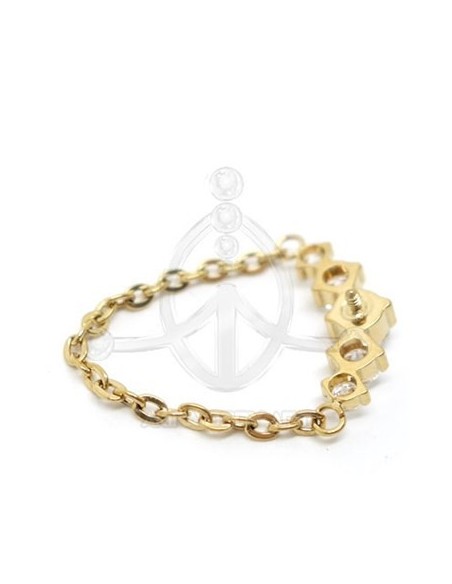 Repuesto corona de joyas con cadena - Oro